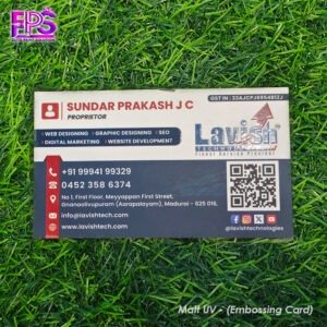 Matt UV Embossing Card Printing in Madurai