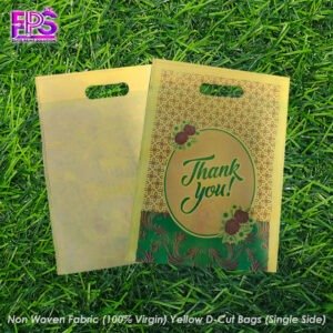Non Woven Fabric (100% Virgin) Yellow D-Cut Bags